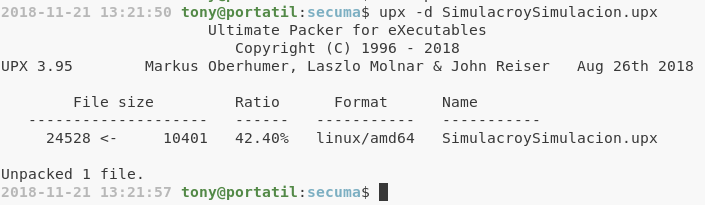upx unpcacked de simulacro